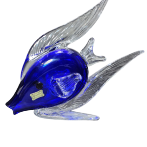 egermann blue crystal fish figurine
