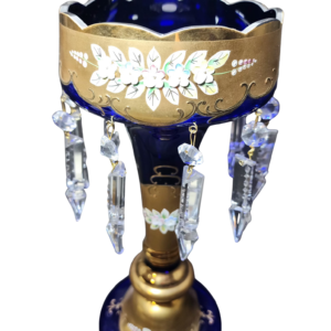 blue egermann bohemian crystal vase