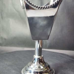 silver crown footed candy bowl