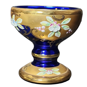 egermann high enamel blue crystal bonbonniere