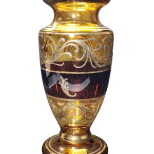 egermann high enamel amber crystal vase