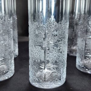 bohemian cut crystal highball tumblers (set of 6)