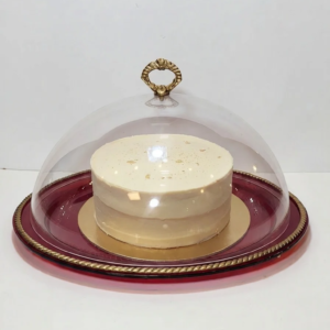 ruby plexi dome cake stand