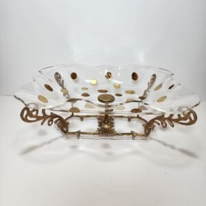 Transparent Plexi Bowl With Bronze Base