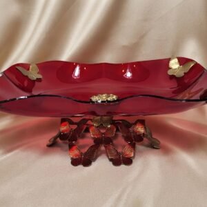 ruby butterfly accent centerpiece bowl